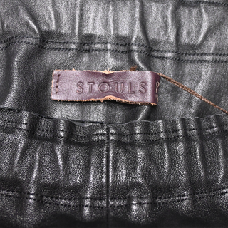 STOULS | Black Leather Stretch Pants