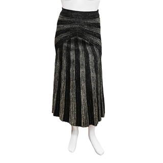 PAOLA BERNARDI | Julia Metallic Striped Knit Skirt