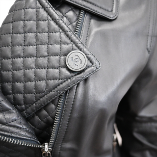 CHANEL | Black Leather Biker Jacket