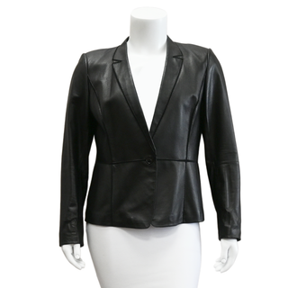 LAFAYETTE 148 | Black Paneled Leather Jacket