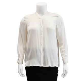 REPEAT | Cream Silk-Blend Blouse