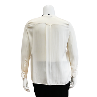 REPEAT | Cream Silk-Blend Blouse