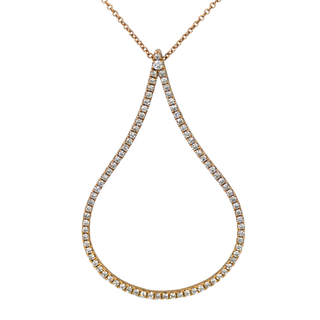 BENY SOFER | Pave Diamond Teardrop Pendant Necklace