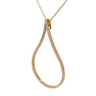 BENY SOFER | Pave Diamond Teardrop Pendant Necklace