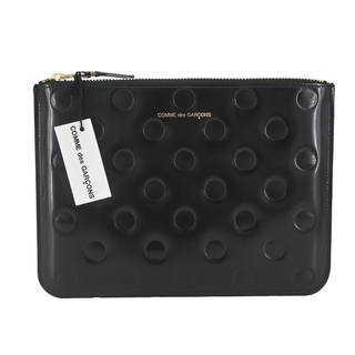 COMME DES GARCONS | Dot Embossed Large Zip Pouch