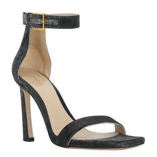 STUART WEITZMAN | Metallic Square Nudist Sandals