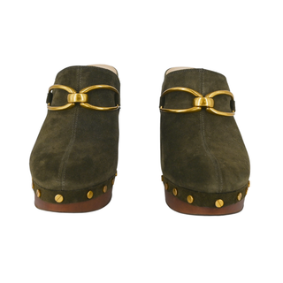 VERONICA BEARD | Giles Olive Suede Clogs