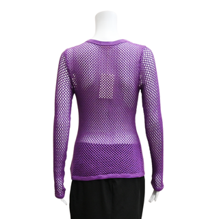 ULLA JOHNSON | Purple Rio Fishnet Top