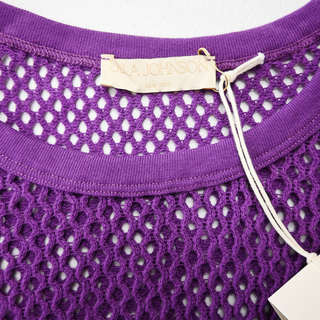 ULLA JOHNSON | Purple Rio Fishnet Top