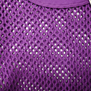 ULLA JOHNSON | Purple Rio Fishnet Top