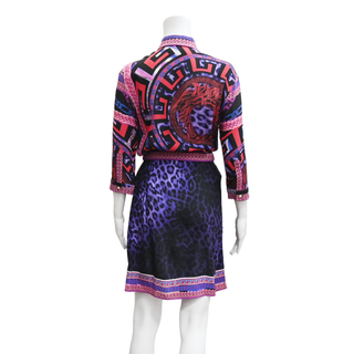 VERSACE | Multi-Color Silk Print Dress