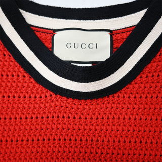 GUCCI | Red Crest Knit Mini Dress