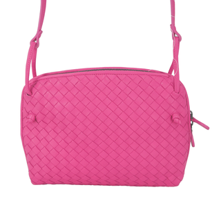 BOTTEGA VENETA | Nodini Pink Intrecciato Crossbody Bag