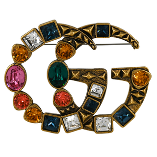 GUCCI | Double G Crystal Brooch