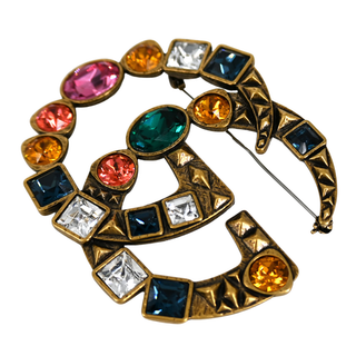 GUCCI | Double G Crystal Brooch