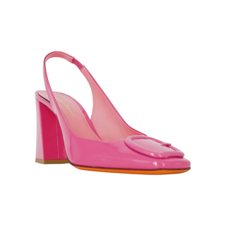 SANTONI | Peaches Patent Buckle Slingback Pumps