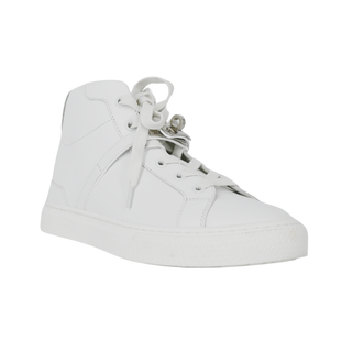 HERMES | Daydream White Leather High-Top Sneakers