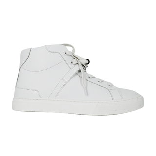 HERMES | Daydream White Leather High-Top Sneakers