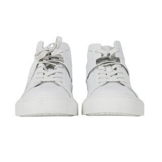 HERMES | Daydream White Leather High-Top Sneakers