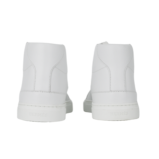 HERMES | Daydream White Leather High-Top Sneakers