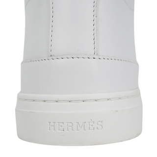 HERMES | Daydream White Leather High-Top Sneakers