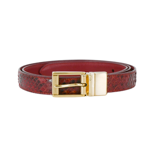 DOLCE & GABBANA | Reversible Red Snakeskin Leather Belt