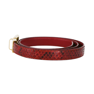 DOLCE & GABBANA | Reversible Red Snakeskin Leather Belt