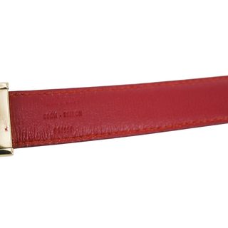 DOLCE & GABBANA | Reversible Red Snakeskin Leather Belt