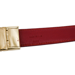 DOLCE & GABBANA | Reversible Red Snakeskin Leather Belt