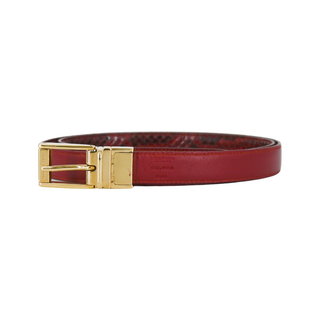 DOLCE & GABBANA | Reversible Red Snakeskin Leather Belt