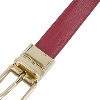 DOLCE & GABBANA | Reversible Red Snakeskin Leather Belt