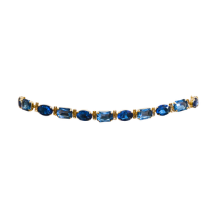 DOLCE & GABBANA | Blue Crystal Chain Belt