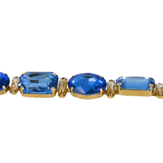 DOLCE & GABBANA | Blue Crystal Chain Belt