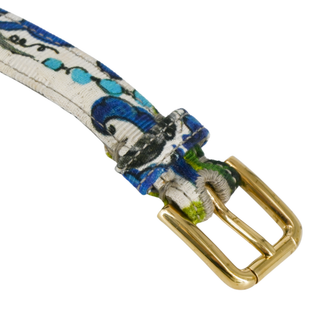 DOLCE & GABBANA | Blue Crystal Chain Belt