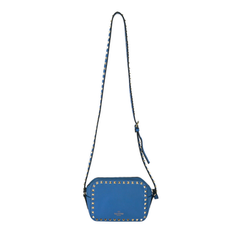 VALENTINO | Rockstud Small Blue Crossbody Bag