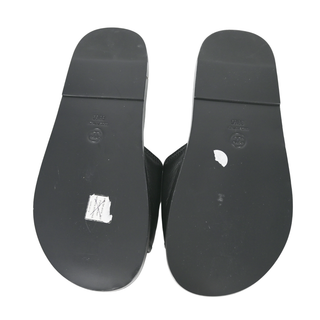 Logo Leather Slides