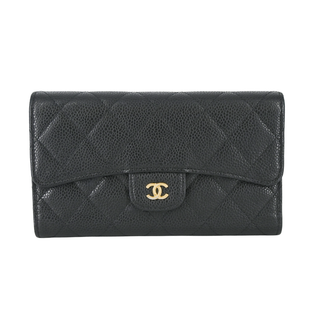 CHANEL | Classic Trifold Caviar Long Wallet