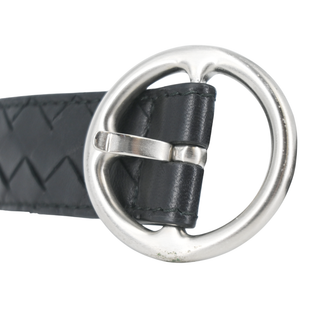 BOTTEGA VENETA | Black Intrecciato Leather Belt