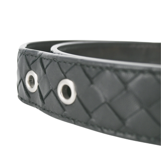 BOTTEGA VENETA | Black Intrecciato Leather Belt