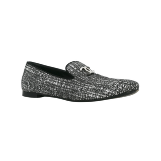 CHANEL | CC Silver Glitter Loafers