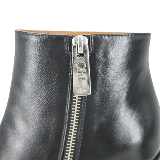 CHLOE | Rylee Black Leather Ankle Booties