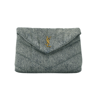 YSL | LouLou Puffer Denim Pouch