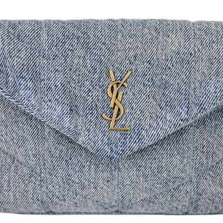 YSL | LouLou Puffer Denim Pouch