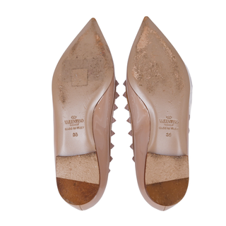 VALENTINO GARAVANI | Patent Rockstud Ballet Flats