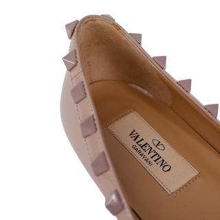 VALENTINO GARAVANI | Patent Rockstud Ballet Flats