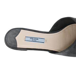 PRADA | Gray Suede Mules