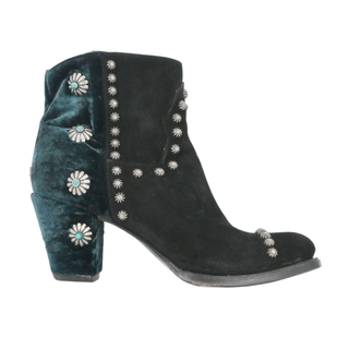 DOUBLE D RANCH | Suede & Velvet Studded Booties