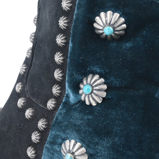 DOUBLE D RANCH | Suede & Velvet Studded Booties