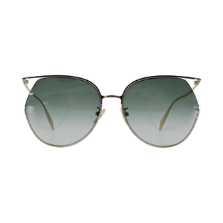 ALEXANDER MCQUEEN | Gold Oval Metal Sunglasses