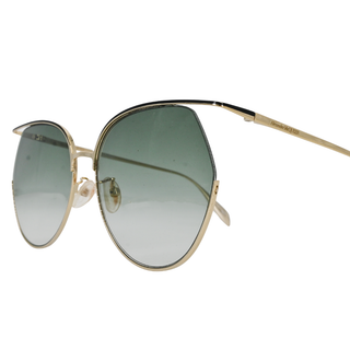 ALEXANDER MCQUEEN | Gold Oval Metal Sunglasses